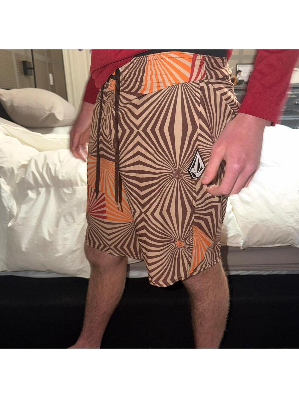 Volcom Grail Brown Surf Board Shorts Mens MD Vtg y2k 90s Rare